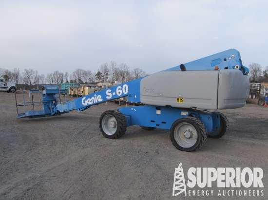 2008 GENIE S-60 Self Propelled 4WD Hyd Manlift, S/