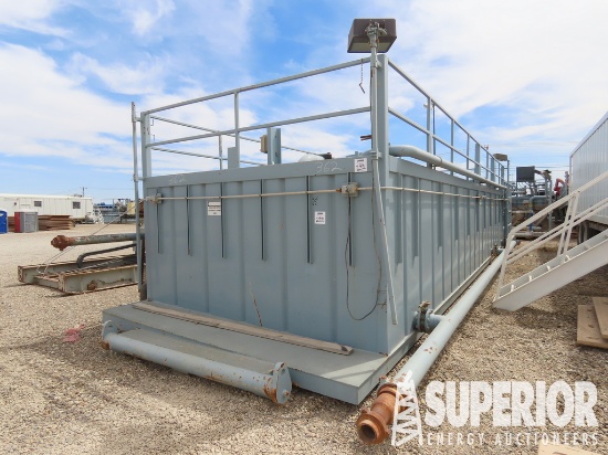 6'H x 12'W x 40'L Crimped Steel Mud Tank w/ 13'L P