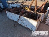 (2-11) 3'W x 8'L Steel Box w/ RIDGID Chain Tong, (