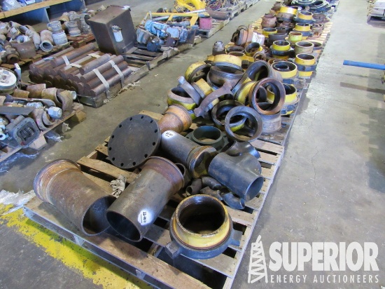 (22-107) (5) Pallets w/ Large Lot of Weld On Flang