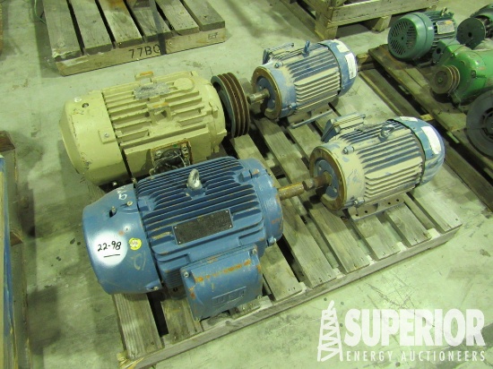 (22-98) (4) Elec Motors, (2) 10HP & (2) 15HP
