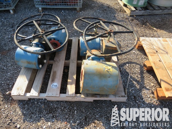 (2) 2" Control Valves w/ 8 Hole Flanges, (2) 1-1/2