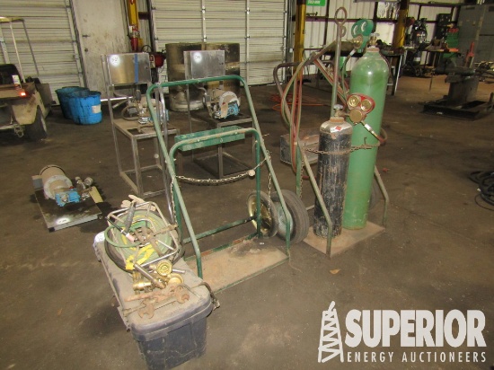 (15-23) (2) Cutting Torch 2-Wheel Dollies f/ Tanks