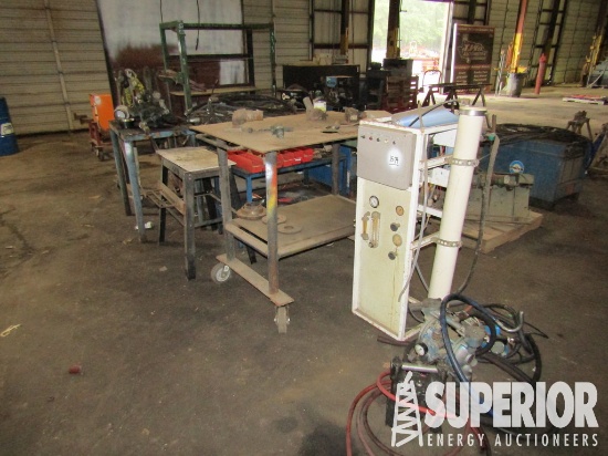 (15-74) (7) Various Size Work/Tool Tables w/ Hyd H