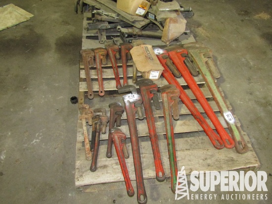(15-78) Pallet w/ (16) RIDGID Pipe Wrenches, 60",