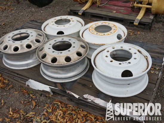(4-98B) (3) Steel & (2) Alum 22.5 Wheels