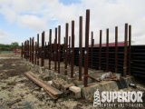 (16-63) Set of (2) Pipe Racks w/ Concrete Footing