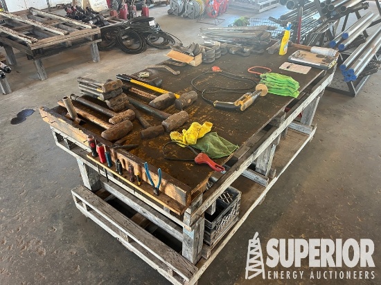 (6-161) (10) Sledge Hammers, (9) Pipe Wrenches, (1