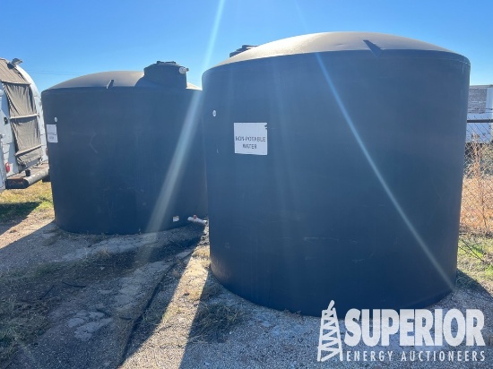 (6-163) (2) 2500-Gal Vertical Water Tanks