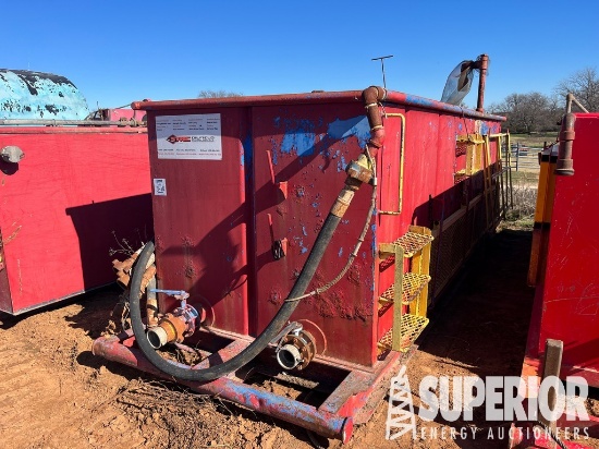 (3-18) 5'5"H x 6'W x 18'L Crimped Steel Mud Tank w