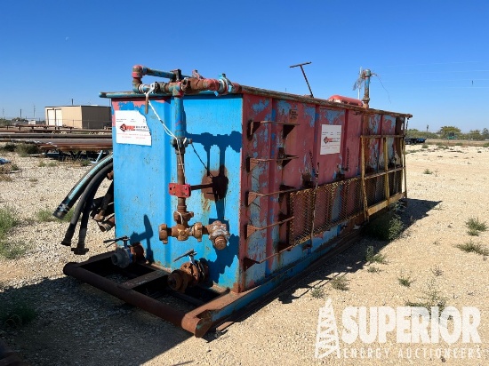 (5-112) 6'H x 6'W x 18'L Crimped Steel  Mud Tank w