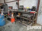 (1-404) 3'W x 6'L Steel Table, Cable Cutters, Chop