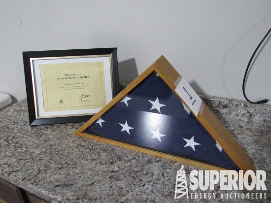 The Flag of the United States of America w/ Certif