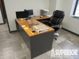 Contents of Office, (2) Desks, (1) w/ Cabinets, (3