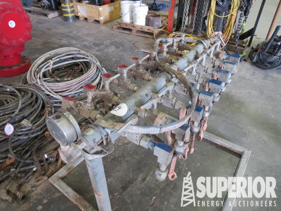 15,000# 16-Valve Grease Manifold w/(11) 3/8" Grease