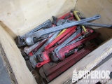 Large Lot of RIDGID Pipe Wrenches, Alum & Steel, 1