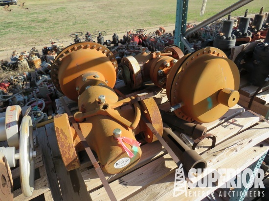 (2) 3-1/8" 5000# Pneu Op Gate Valves w/Override