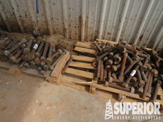 (5) Pallets of Flange Studs & Nuts, 1/2", 1-3/4",