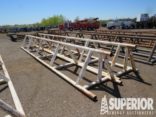 (15-91) (2) 42"H x 28'L Pipe Racks. Located In Yar