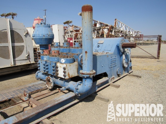 NATIONAL 9-P-100 1000HP Triplex Mud Pump, S/N-9025
