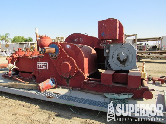 NATIONAL 8-P-80 800HP Triplex Mud Pump, S/N-8P23,