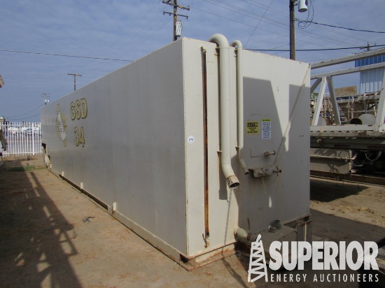 8'H x 8'W x 34'L 385-Bbl S/A Portable Open Top Wat