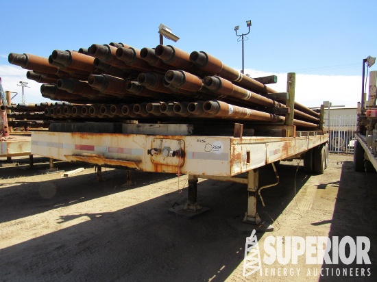 (x) 1957 FRUHAUF 8'W x 36'L T/A Float/Pipe Trailer