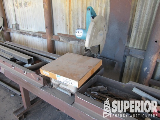 MAKITA 14" Cutoff Saw w/ Roller Feeder Conveyor, S