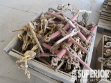 Crate of Chain Boomers & Ratcheting Chain Binders