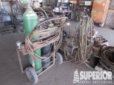 (3) Cutting Torch Bottle Carts w/ Regulators, Hose