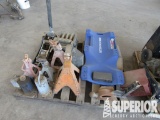 (3) Floor Jacks, (8) Jack Stands, Battery Charger,