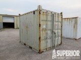 10'L Shipping Container w/Parts Shelves,