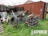 (3) Aluminum Baskets w/Pipe, Metal Stands & Skids,