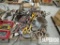 (20-641) (3) Pallets w/Wire Rope Sling Hooks, Clev