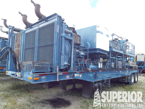 (x) (15-4) 2008 BJ FALCON Cement Dbl Pumper Traile