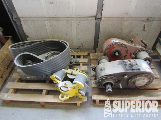 (20-467) (2) GARDNER DENVER PTO's, Wt Indicator & Pad