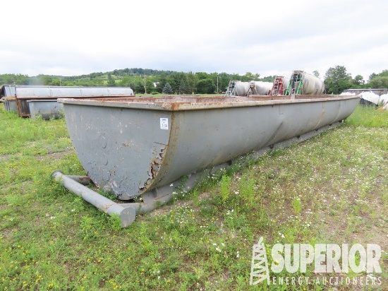 5'H x 10'W x 40'L 2-Compartment Half Round Tank