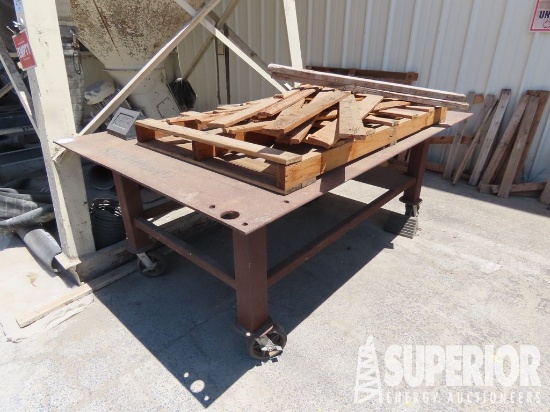 4'W x 7'7"L Steel Work Bench