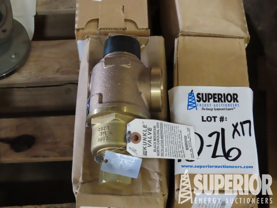 (17) KUNKLE 1-1/2" 250 PSI Bronze Relief Valves