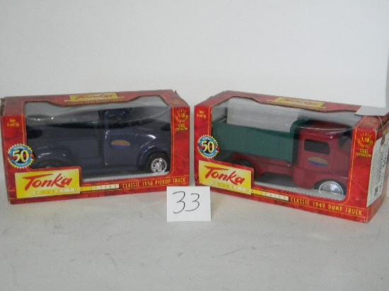 (2) Old - New in Box Tonka 1949 Dump and 1956 Pick Up