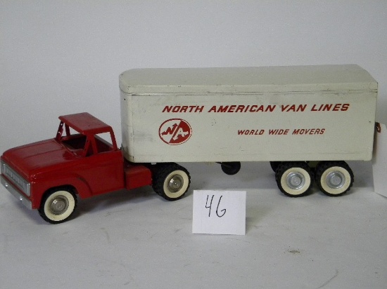 Vintage Structo Toys Vintage North American Van Lines Moving, Semi Pressed