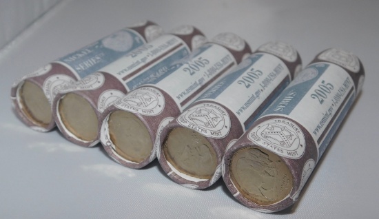 Lot Approximately (5) 2005 Westward Journey Nickel Rolls- Original Rolls