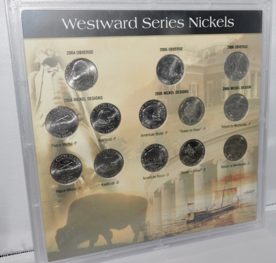 Lot Approximately (13) Coins  Whitman 2004-2006 Westward Series Set Uncircu