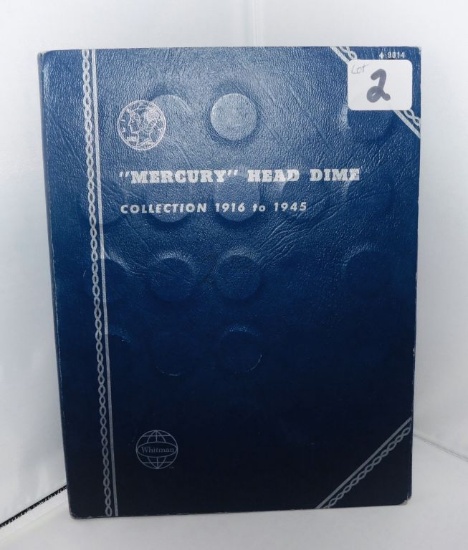 (1) Whitman 1916-1945 "Mercury" Head Dime Book Collection. Partial Set,  Mi