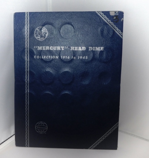(1) Whitman 1916-1945 "Mercury" Head Dime Book Collection. Partial Set, Mis