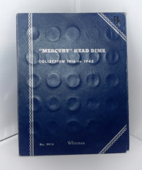 (1) Whitman 1916-1945 "Mercury" Head Dime Book Collection. Partial Set, Mis