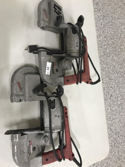 2 - Electric Milwaukee portable Band Saws Tested/ works