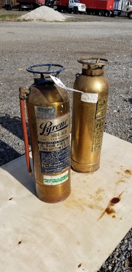 (2) Brass Fire Extinguishers