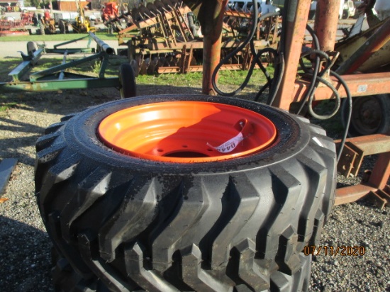 10-16.5 Skid Steer Tires on Bobcat Rims