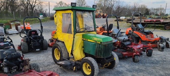 JD 755 w/belly mower & cab (RUNS)